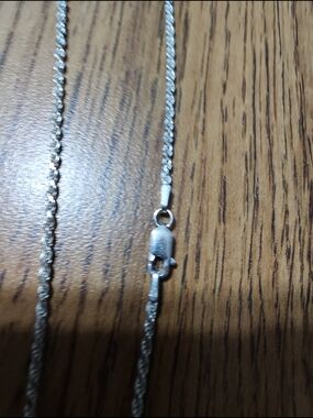 Sterling Silver Rope Chain Necklace - Silver